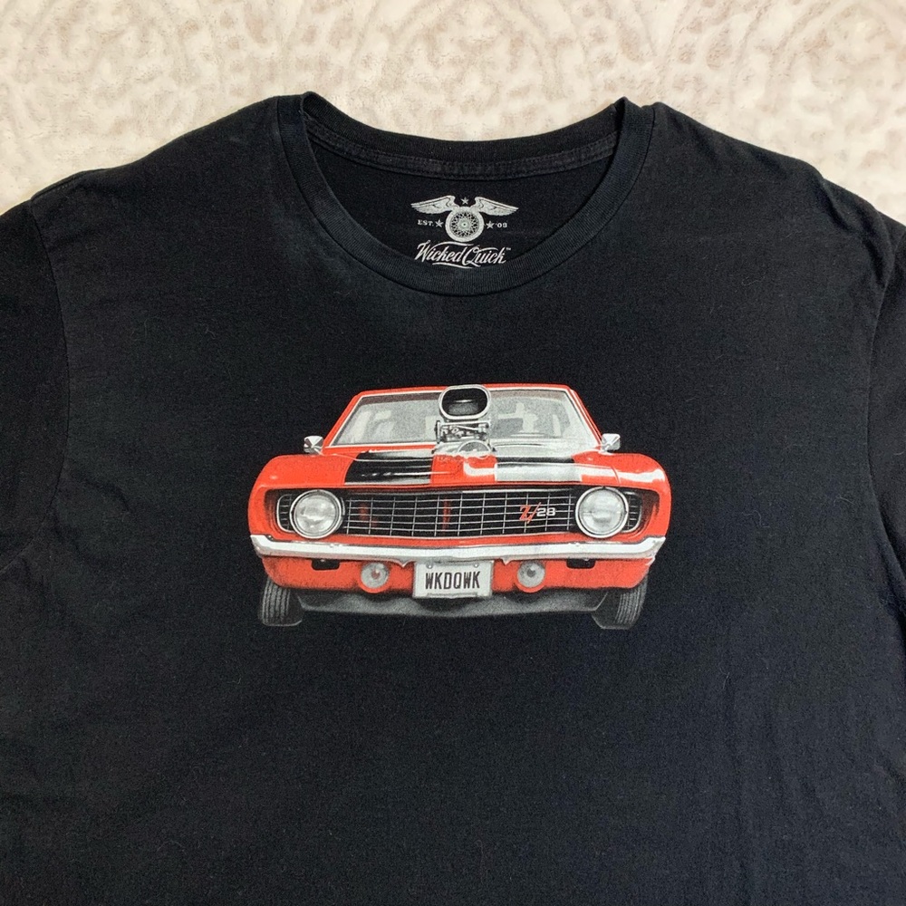 Wicked Original black t shirt Camaro on the front